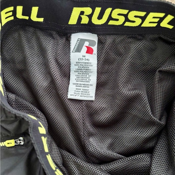 Russell Athletic Black Joggers with Yellow Accents - Picture 5 of 9